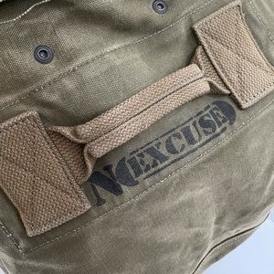 NOT Ready Made recycled military canvas messenger bag